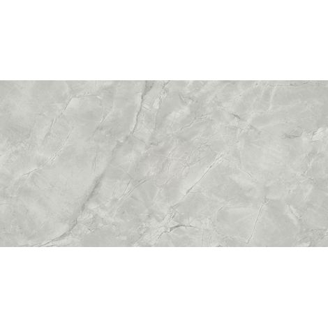 Carrelage effet Marbre Gris Mist 150x75x0,9 cm Brillant Montira - Sol et mur intérieur (vendu par carton de 2,25 m²) - RO'MA CARRELAGE