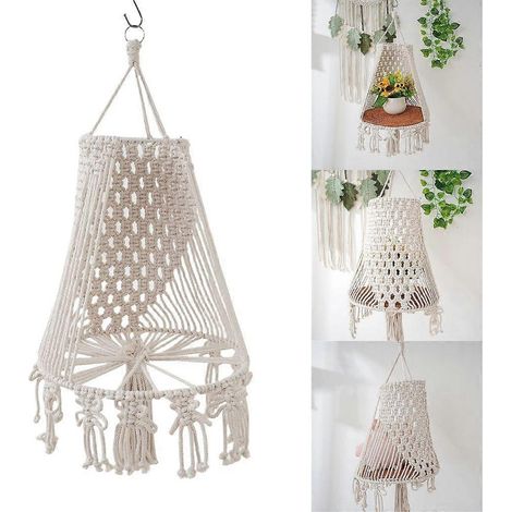 Suspensions artisanales en corde de coton pour plantes, hamacs pour chats, lits suspendus d'intérieur (1/4)