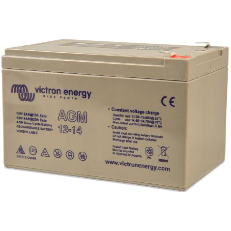 Victron – Batterie AGM 12V 14Ah – 100% étanche – Faible autodécharge – Durée de vie jusqu'à 10 ans – Pour stockage énergie autonome (1/4)