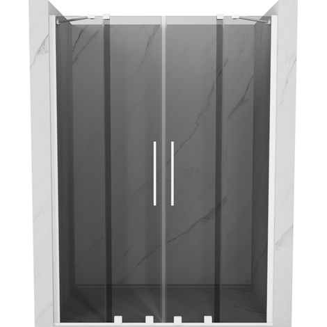 Mexen Velar Duo portes de douche coulissantes 150 cm, graphite, blanc - 871-150-000-42-20 (1/5)