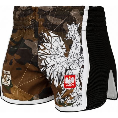 Muay-Thai-Shorts für Herren, Polen-Tarnmuster, Größe 2XL