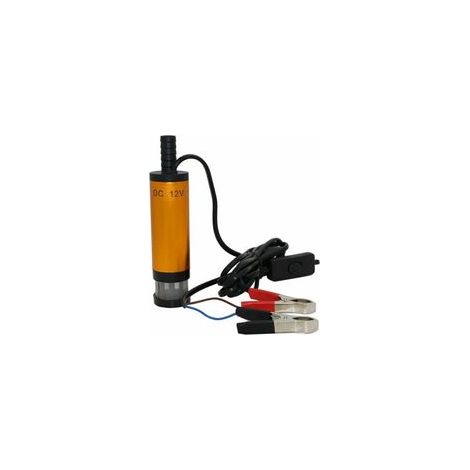 Pompe immergée 12V pour pompage de gasoil et eau – Moteur DC 12V – Résistante à la corrosion – Diamètre 38mm – Compatible conduites 16-19mm (1/4)