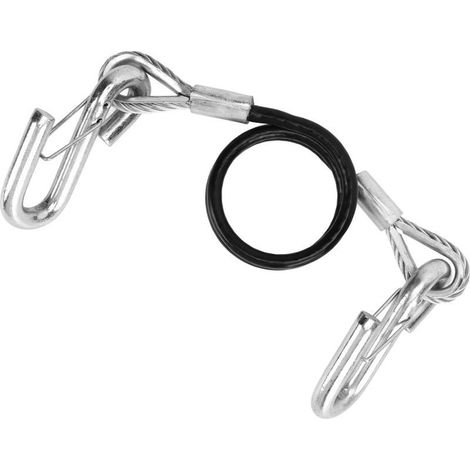 Câble de sécurité pour remorque, 27.6 pouces, crochet en S, corde à ressort RV, capacité de poids de 3500lb, remorquage (1/5)