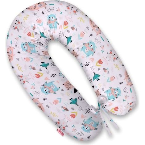 Funda de almohada de algodón para la almohada de embarazo larga - Ositos de peluche azules (1/4)