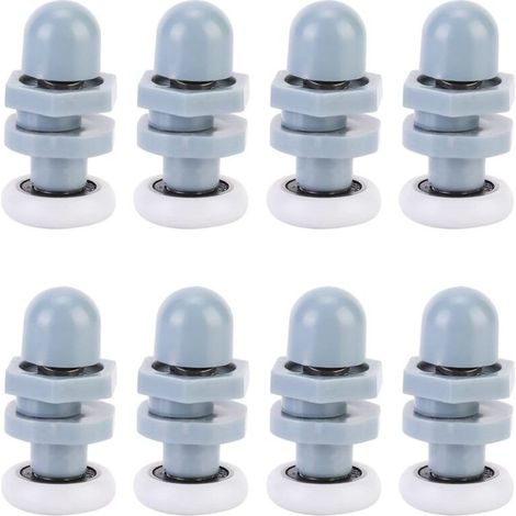 Roulette Porte Coulissante Douche, Rouleau de Porte de Douche, Coureurs de Porte Douche Coulissant Piste Roulement Salle Bains pour Pièces de Fixation De Pièces De Rechange(20mm) (1/5)