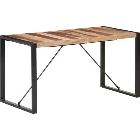 vidaXL Mesa de comedor madera maciza 140x70x75 cm (1/5)