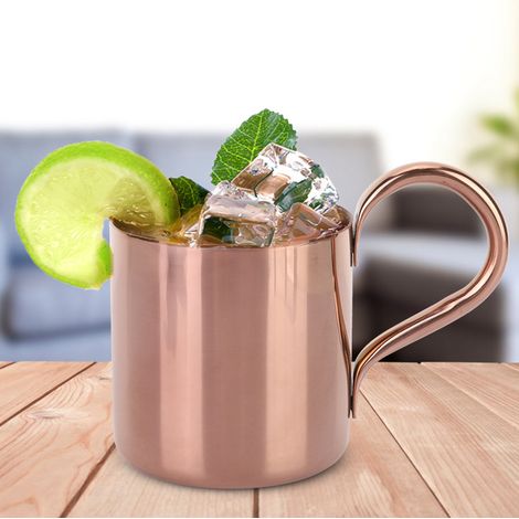 Verre à cocktail en acier inoxydable de 300 ml, chope à vin, lait ou bière, équipement de bar pour fêtes à domicile (1/5)