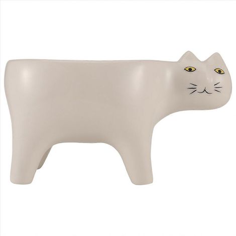 Mignon chat céramique jardin pot de fleurs Animal Image Cactus jardinière blanc (1/5)