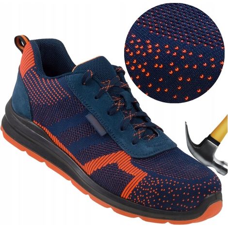 Herren-Arbeitsschuhe, atmungsaktive Mesh-Sportschuhe mit S1 BHP Zehenschutzkappe