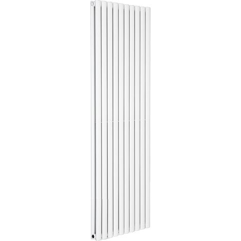 Warmehaus Oval Panel Radiator White Vertical Double 1800x590mm