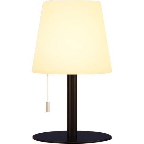 Lampe de table LED d'extérieur moderne et créative, 7 couleurs à intensité variable, rechargeable par USB, veilleuse pour chambre, chambre d'amis ou bureau (noir) [Classe énergétique E] (1/5)