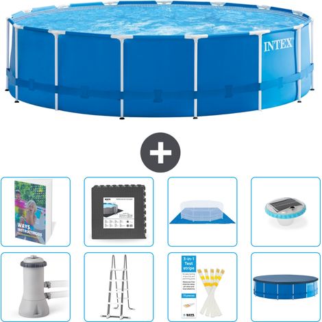 Intex Piscine Tubulaire Ronde - 457x122 cm - 9-pièces S608