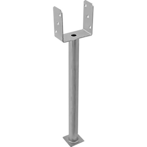 Support De Poteau Zno Ps 120U R500 - 121X628X124X4.0 mm Galvanisé À Chaud - D-Work