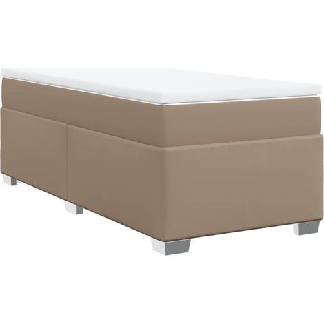 Maison Exclusive - Giroletto a Molle con Materasso Cappuccino 90x200 cm Similpelle