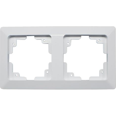 Cadre de finition MILOS 22788, 2 modules, blanc mat