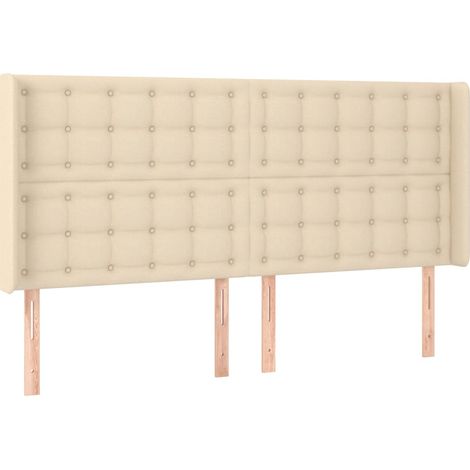 Maison Exclusive - Testiera ad Orecchio Crema 183x16x118/128 cm in Tessuto