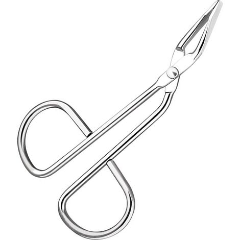 Set di 3 pinze forbici professionali in acciaio inossidabile, pinze a punta smussata, pinze a punta piatta, pinze a punta smussata per uomo e donna (argento)