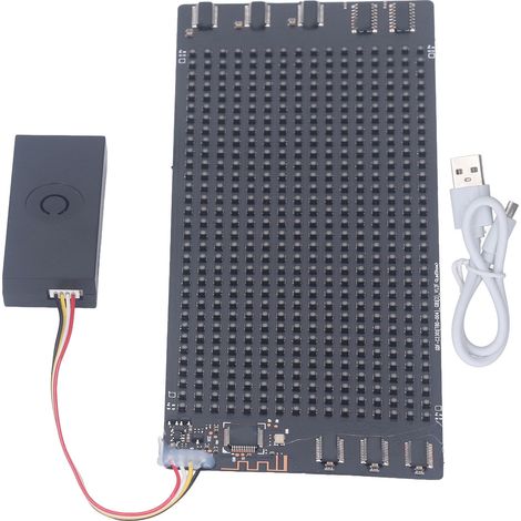 Ortviai Panneau LED programmable flexible avec contrôle Bluetooth et batterie intégrée 170 x 70 mm (1/5)
