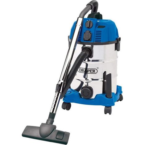 Draper 30L 1600W WET & DRY Vacuum Cleaner Integrated Power Socket 20529 ( VAX ) 230V (1/5)