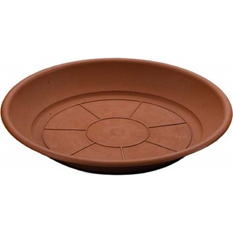 Trade Shop - Piatto Sottovaso Tondo Piatti Vasi Fiori Piante Per Fioriera Plastica Diam. 20cm -