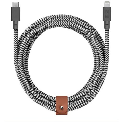 Native Union Belt Cable XL - USB-C - Lightning-Kabel, 3 m (Zebra) (1/3)