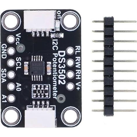 potentiomètre numérique DS3502 I2C 10 kΩ, circuit intégré haute tension NV, DS3502U+ (développement) (1/5)