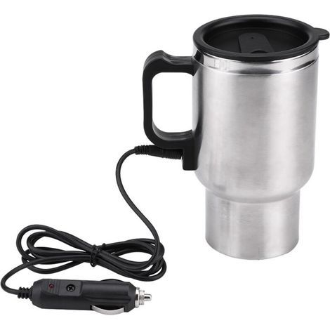Tasse chauffante de voyage en acier inoxydable Incar électrique 12V 450ml, tasse de café, de thé, de voiture