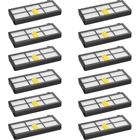 12 Pack Filters for Irobot Roomba Robot Vacuum Cleaner 800 850 851 860 865 866 870 871 876 880 885 886 890 891 896 900 960 966 980 Spare Parts Accessory Set (1/4)