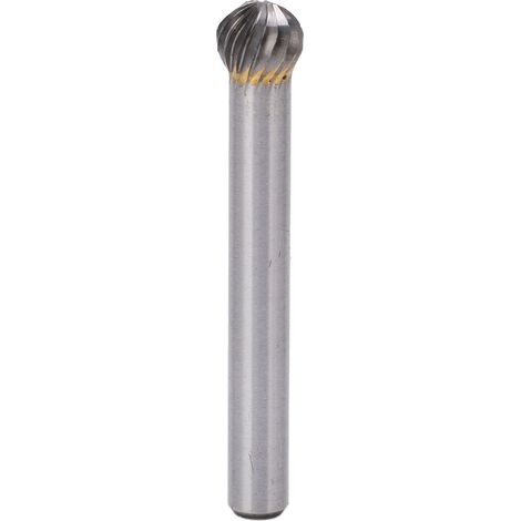Lime rotative en carbure à une seule taille, tête sphérique de 8 mm, tige 57 pour contournage, (1/5)