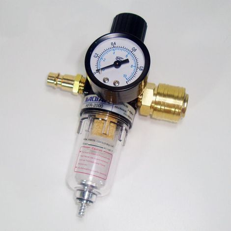 Regulateur De Pression D Air - Filtre Separateur D Humidite Et D Huile - Pour Compresseur Et Outils Pneumatiques - 1 Unite (1/4)