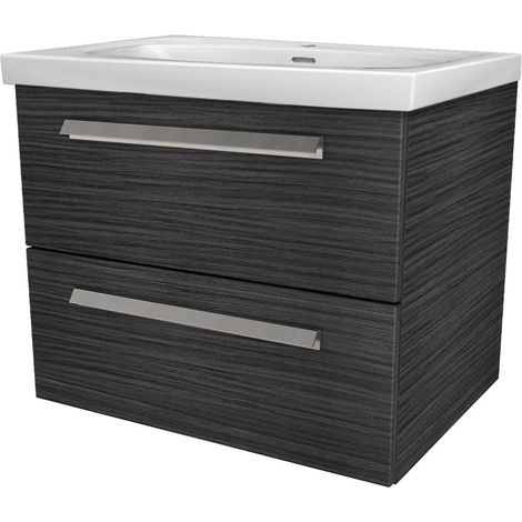 Lanzet K1 Badmöbel Set 2-teilig, 61cm breit, Schwarz"-"90153145 (1/3)