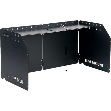 Pare-brise pliable pour cuisinière à gaz pour camping, randonnée, pique-nique, cuisine (noir) (1/4)