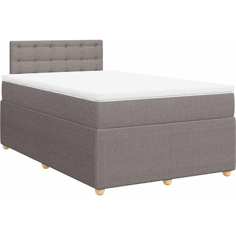 Maison Exclusive - Giroletto a Molle con Materasso Tortora 120x200 cm in Tessuto