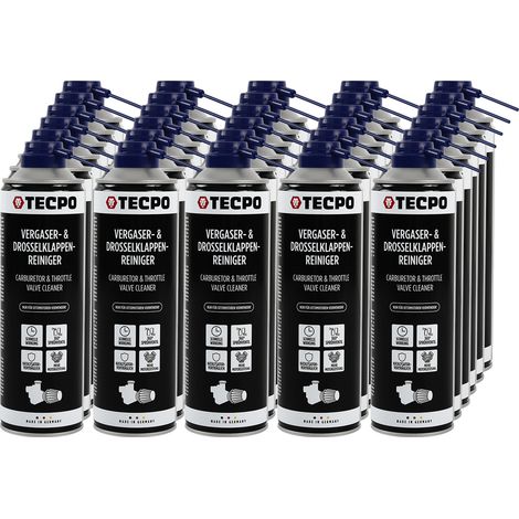 TECPO Vergaser- und Drosselklappenreiniger 30x 500ml Lösemittel AGR Ventil Reiniger Carburetor Cleaner Einspritzdüsen Düsenreiniger Ansaugreiniger