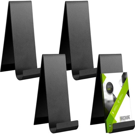 Metal brochure display stand, tabletop magazine organizer, vertical flyer display (1/5)