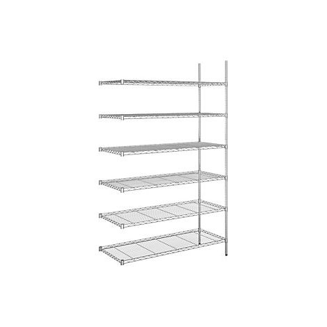 kaiserkraft  Scaffale grigliato in filo d'acciaio  cromato 
