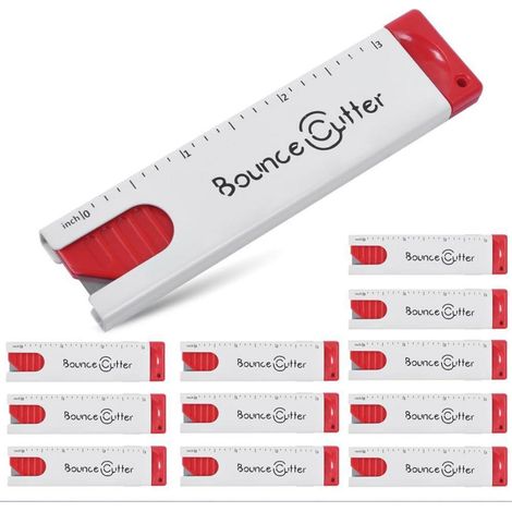 12x Mini cutters avec rétraction automatique de la lame, format de poche, pour bureau & artisanat