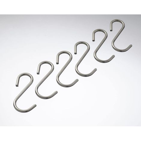 Lot 6 crochets acier inoxydable Westfalia ajustables pour rail cuisine