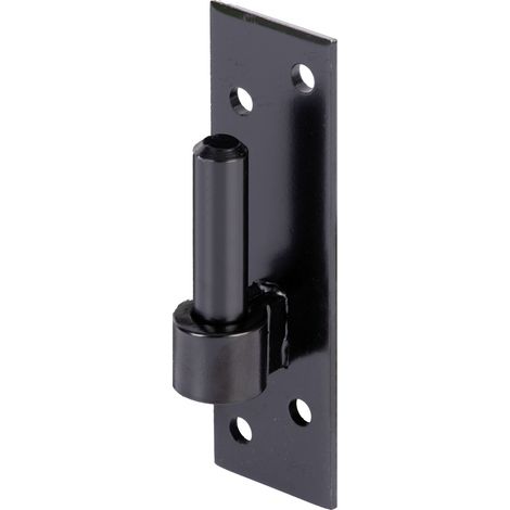 Gond de fixation laqué noir – 130 x 40 mm – 4 trous fraisés Ø 7 mm pour installation stable – Protection contre corrosion – Alberts