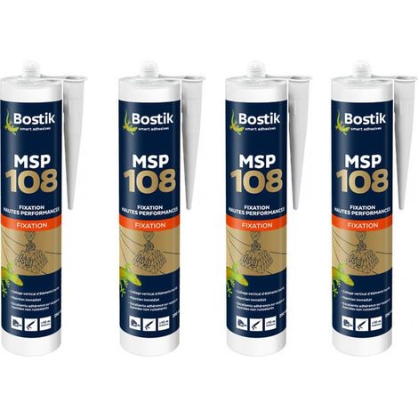 Hochleistungs-MS-Polymer-Fixierspachtel 290 ml weiß (4 Stck.) - BOSTIK MSP108