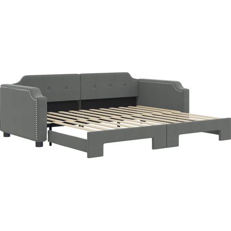 Maison Exclusive - Tagesbett Ausziehbar Dunkelgrau 100x200 cm Sto