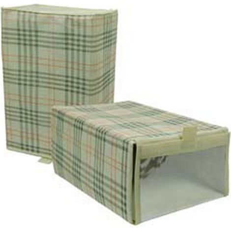 1PZ SCATOLA PER SCARPE CON FINESTRELLA IN TNT - cm.35x23x16h.