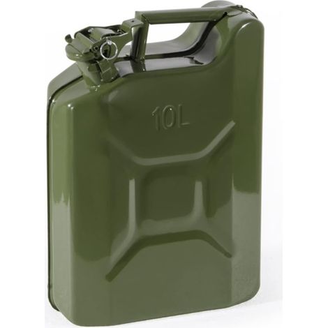 TANICA CARBURANTE IN METALLO ACCIAIO LAMINATO LT.10 VERDE OMOLOGATA VERDELOOK (1/3)