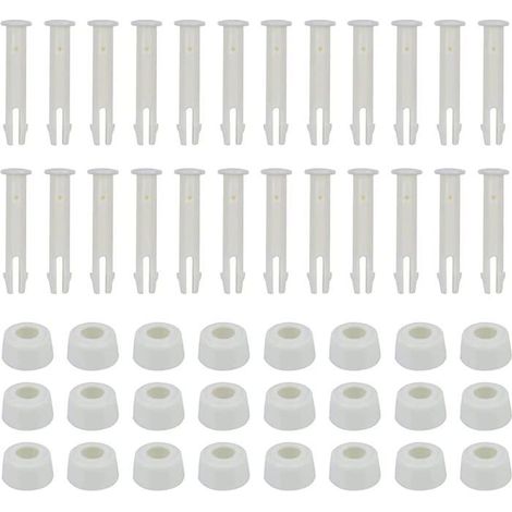 Lot de 24 broches pour piscine - 6 cm - Avec capuchon - Accessoires pour piscine (1/5)