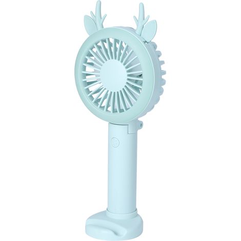Ventilateur de table pliable portable, mini ventilateur de table rechargeable par USB, idéal pour les voyages, le bureau et la chambre (vert) (1/5)