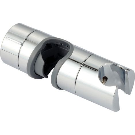 Support de douchette réglable pour barre de douche coulissante de 18 à 25 mm de diamètre, chromé poli, support de douchette de rechange (1/2)