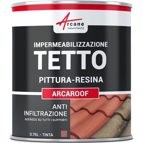 Guaina liquida per tetti, Guaina impermeabilizzante tetto ARCAROOF - 0,75 L Tegola - ARCANE INDUSTRIES (1/5)