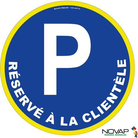 Panneau Parking - Réservé à la clientèle - haute visibilité - Ø 300mm - 4091129