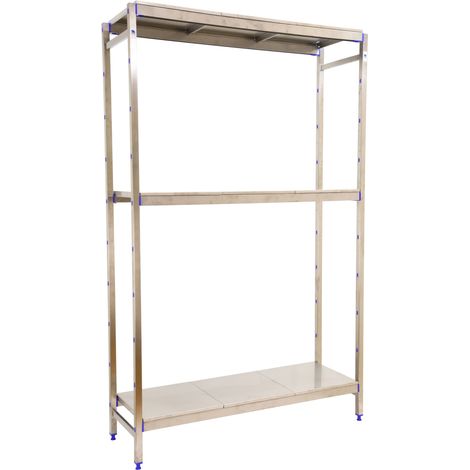 Simonrack Simoninox Initial scaffale in acciaio inox 166 cm largo