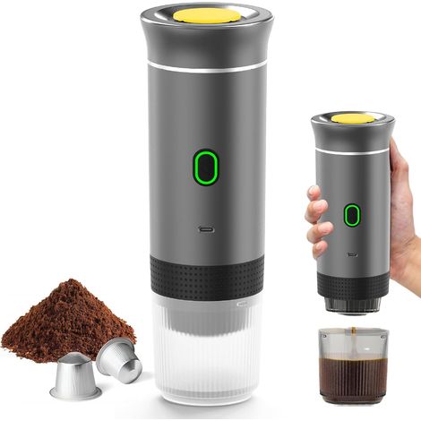 Macchina per caffè espresso 3 in 1, macchina per caffè multi-capsula, riscaldamento automatico in 4-6 minuti, capsule piccole, capsule grandi, caffè macinato, macchina per caffè portatile per ufficio 